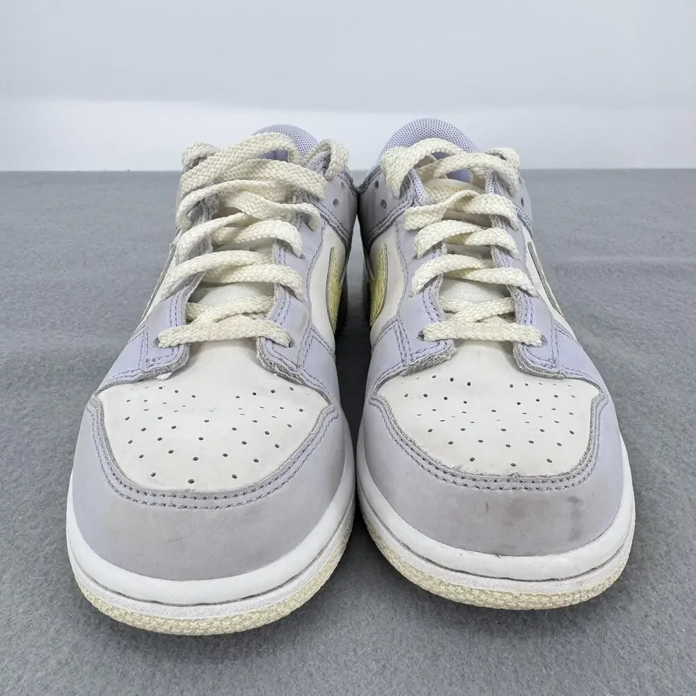 Nike Dunk Low Shoes Youth 1.5 Y Pastel Purple Yellow Gingham Sneakers FJ4642-536